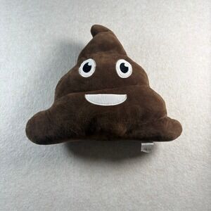 Rinco Smiling Poop Emoji Plush Pillow Brown Decorative Cushion PL-EMP12